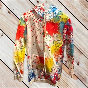 Long Paint Splatter hoody (never worn)